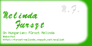 melinda furszt business card
