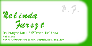 melinda furszt business card